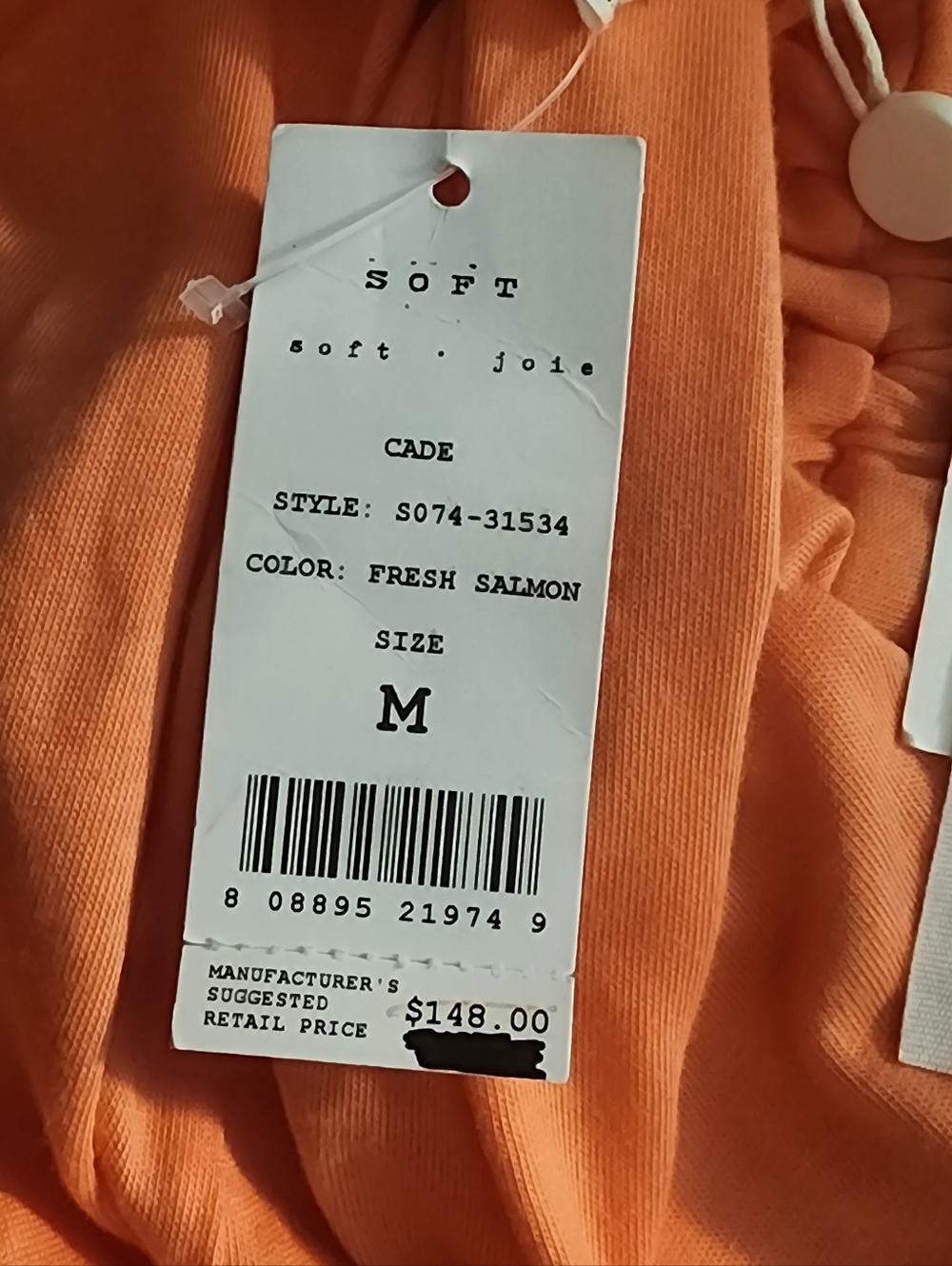 Soft Joie Dress Strapless Coral Maxi Size M - Picture 10 of 10